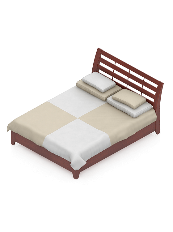 Picture of Red comfortable bed