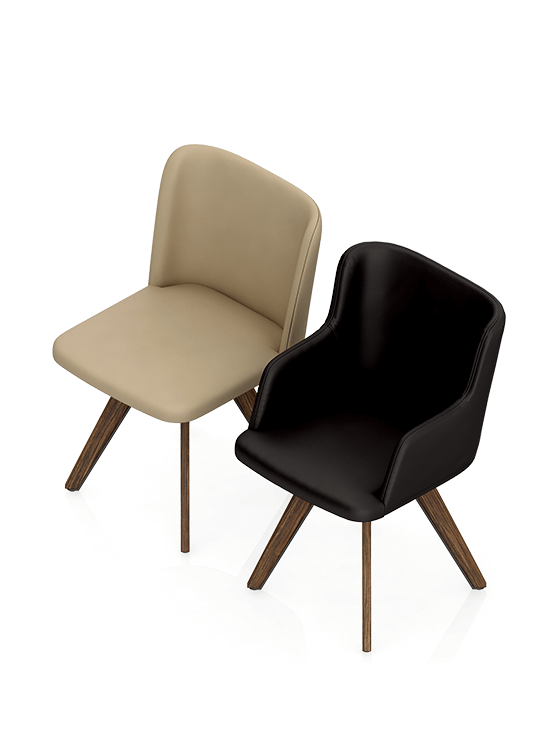 Picture of Beige & Black kitchen chair set of 2