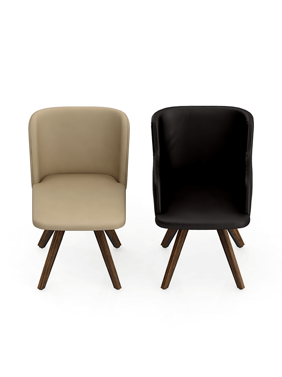 Picture of Beige & Black kitchen chair set of 2