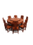 Picture of solid wood dining room furniture round table