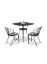 Picture of Steel black round dining table for 2 person