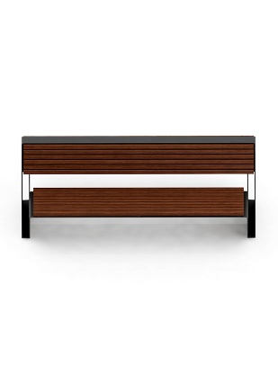 Picture of 2 ways sitting wooden bench