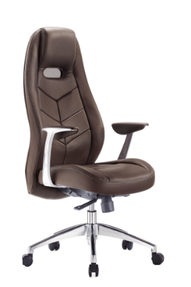 Picture of Brown leather boss chair for office