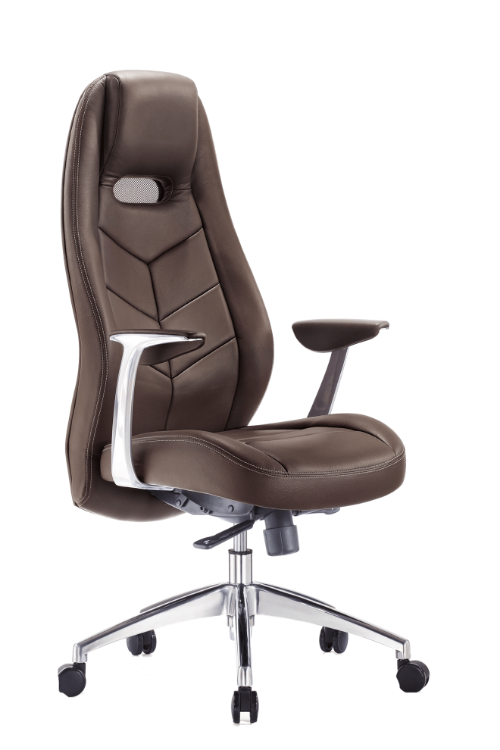 Picture of Brown leather boss chair for office