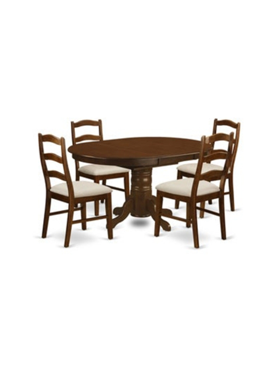 Picture of Solid Wood Brass Dining Set C